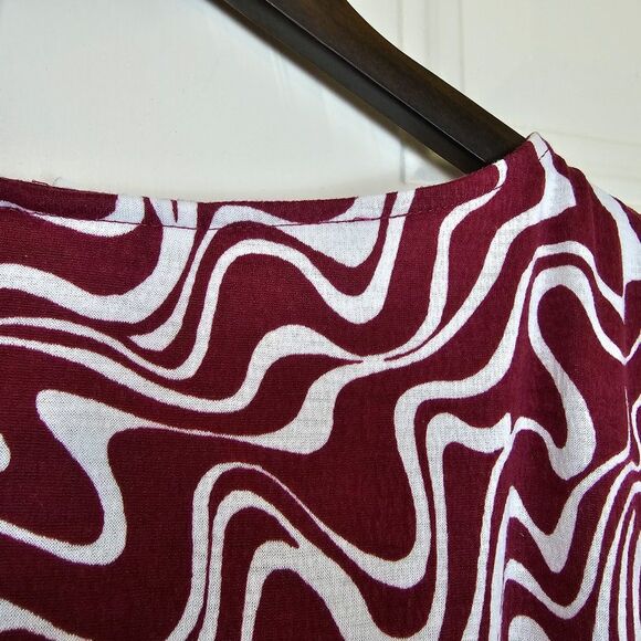 Ava & Viv Faux Wrap Balloon Sleeve Belted Midi Dress Size 3X - Picture 5 of 8